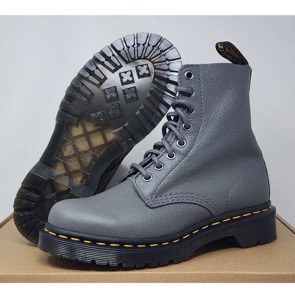 DS Doc Martens Pascal Leather GREY Size 5 - Picture 1 of 7